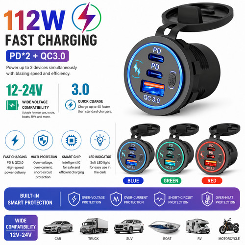 Dual usb car charger - dual,