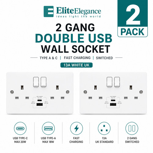 Gang usb wall socket type - gang,
