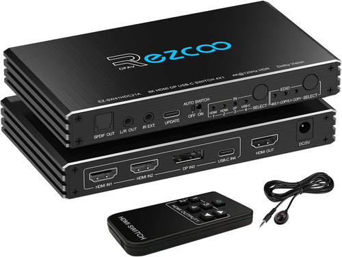 Hdmi switch 4x1 4k - 8k,