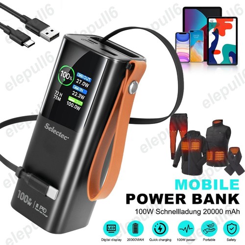 Power bank 100 000mah - 100w, |