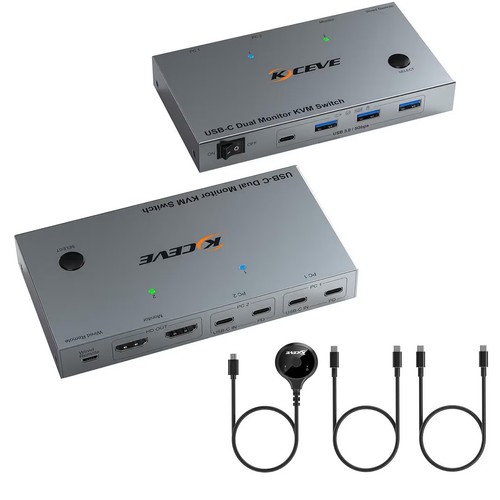 Kceve usb dual - monitor, kvm