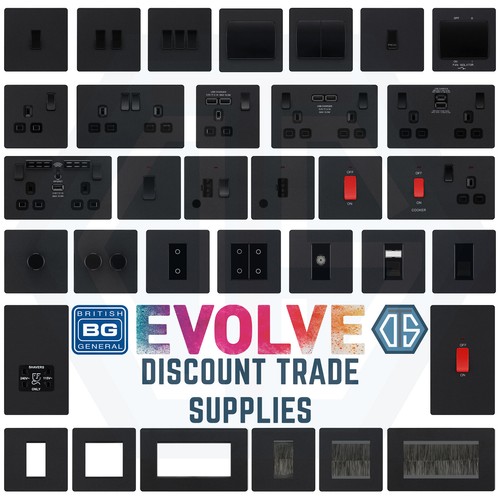 Evolve matt black screwless - bg,