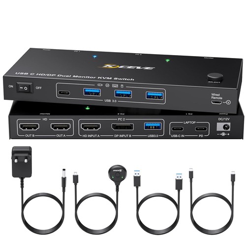 Kceve dual monitor kvm - dual,