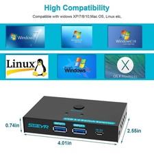 Usb 3.0 Switch 2 In 4 Out, Usb