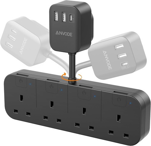 Way plug adapter with - 4, usb